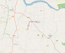 Mapa da PR-543 entre Lupionópolis