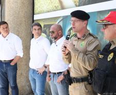 Entrega de viaturas e cães policiais para o BPRv
