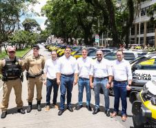 Entrega de viaturas e cães policiais para o BPRv