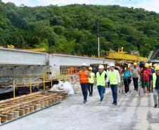 Ponte de Guaratuba - visita técnica do secretário