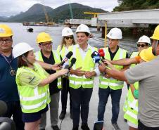 Ponte de Guaratuba - visita técnica do secretário