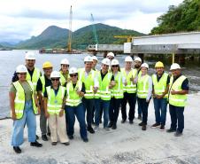Ponte de Guaratuba - visita técnica do secretário