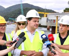 Ponte de Guaratuba - visita técnica do secretário