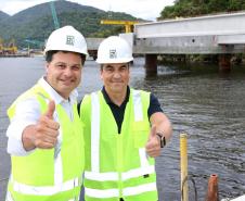 Ponte de Guaratuba - visita técnica do secretário