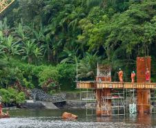 Ponte de Guaratuba - visita técnica do secretário