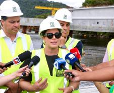 Ponte de Guaratuba - visita técnica do secretário