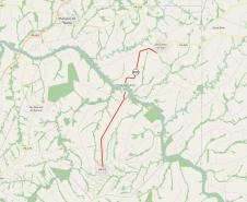 Mapa indicando trecho da rodovia
