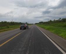 PR-412 entre a divisa com Santa Catarina e Guaratuba