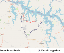 Croqui do bloqueio e desvio
