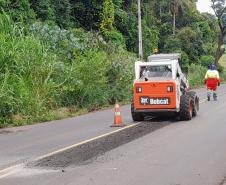 Fresagem de pavimento em rodovia estadual