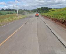 Fresagem de pavimento em rodovia estadual