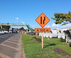 PR-160 obras da nova trincheira em Telêmaco Borba