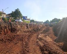 PR-160 obras da nova trincheira em Telêmaco Borba