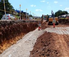 PR-160 obras da nova trincheira em Telêmaco Borba