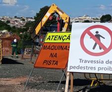 PR-160 obras da nova trincheira em Telêmaco Borba