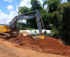 PR-160 obras da nova trincheira em Telêmaco Borba