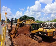 PR-160 obras da nova trincheira em Telêmaco Borba