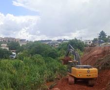 PR-160 Telêmaco Borba serviços iniciais da nova trincheira