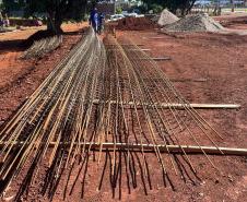 PR-317 Canteiro de obras das novas passarelas em Campo Mourão