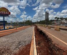 Obras do novo Trevo do Catuaí, em Maringá