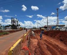 Obras do novo Trevo do Catuaí, em Maringá