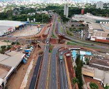Obras do novo Trevo do Catuaí, em Maringá