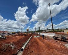 Obras do novo Trevo do Catuaí, em Maringá