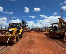 Obras do novo Trevo do Catuaí, em Maringá
