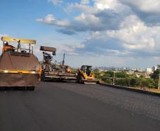 BR-369 pavimentação da pista sobre o viaduto da PUC