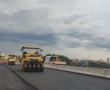 BR-369 pavimentação da pista sobre o viaduto da PUC