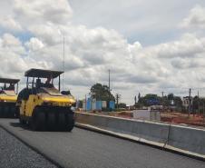 BR-369 pavimentação da pista sobre o viaduto da PUC