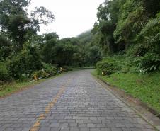 Estrada da Graciosa - trecho de pavimento poliédrico