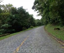 Estrada da Graciosa - trecho de pavimento poliédrico
