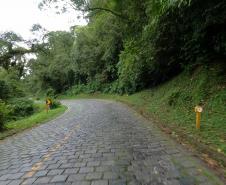 Estrada da Graciosa - trecho de pavimento poliédrico