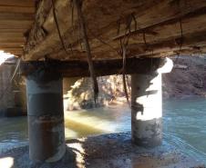 Ponte provisória sobre o Rio Jarcatiá