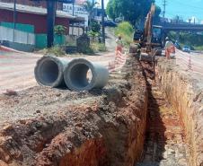 PR-160 obras de readequação no perímetro urbano de Imbaú