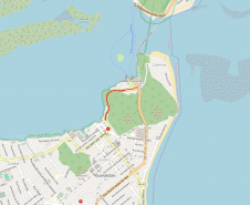 Mapa indicando a Rua Marechal Hermes (PR-807) em Guaratuba
