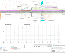 Folha do projeto geométrico da obra de recuperação de erosão e reforço de drenagem