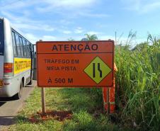 PR-182 serviços na ponte sobre o Rio Paranapanema