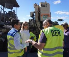 Comitiva DNIT e Goinfra em visita técnica à obra de restauração em concreto na PRC-280