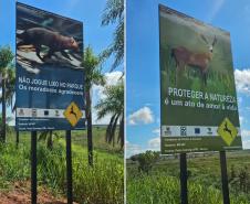 Novas placas e painéis da BR-487 na Parque Nacional Ilha Grande