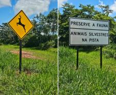 Novas placas e painéis da BR-487 na Parque Nacional Ilha Grande
