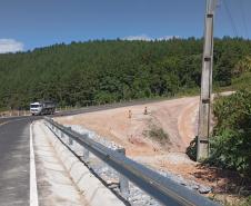 Obra emergencial no km 37 da PR-092 em Rio Branco do Sul