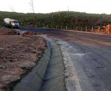 Obra emergencial no km 37 da PR-092 em Rio Branco do Sul