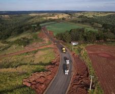 Pavimentação da estrada entre Ramilândia e Santa Helena