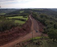 Pavimentação da estrada entre Ramilândia e Santa Helena