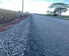 Pavimentação da estrada entre Ramilândia e Santa Helena