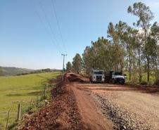 Pavimentação da estrada entre Ramilândia e Santa Helena