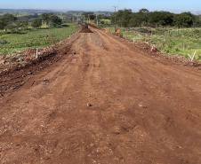 Pavimentação da estrada entre Ramilândia e Santa Helena