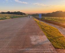 PR-180 entre Goioerê e Quarto Centário com concretagem quase concluída